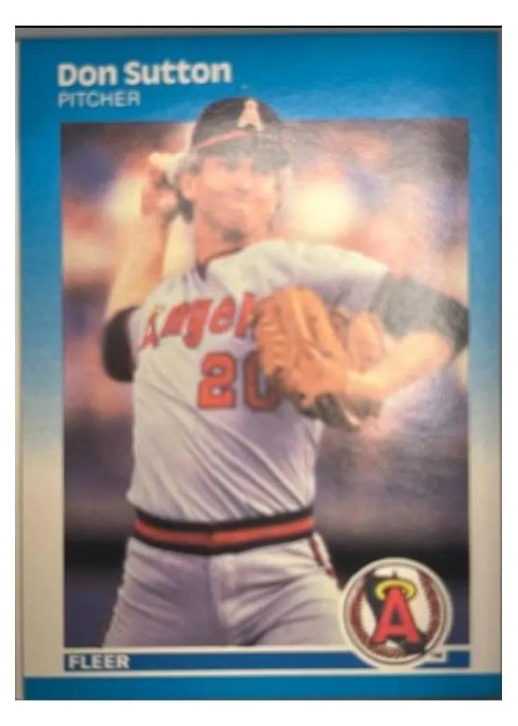 1987 Fleer Don Sutton #93 card