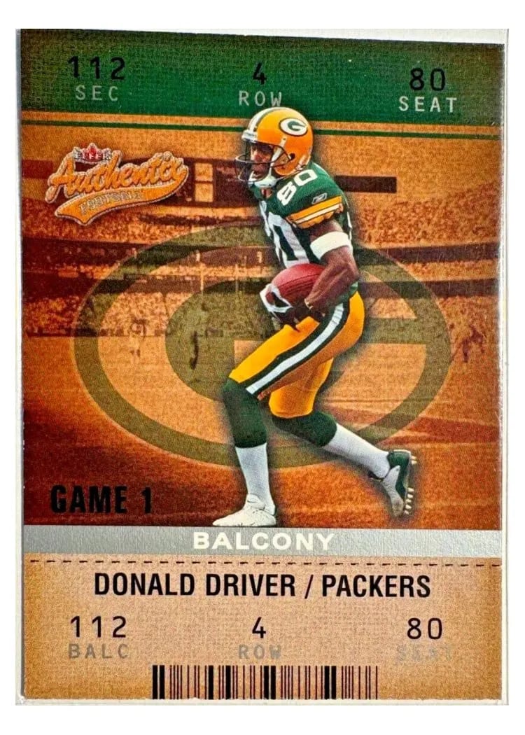 2003 Fleer Authentix Donald Driver #3 card