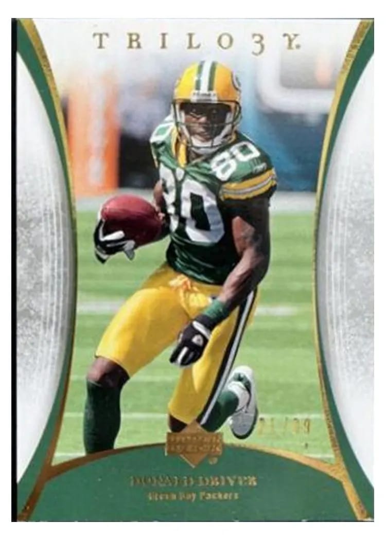 2007 Upper Deck Trilogy Donald Driver Gold #36 card