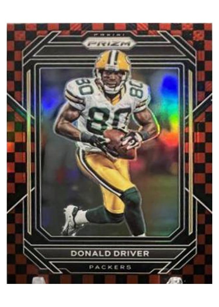 2022 Panini Prizm Base Set Donald Driver Black Red Checker #112 card