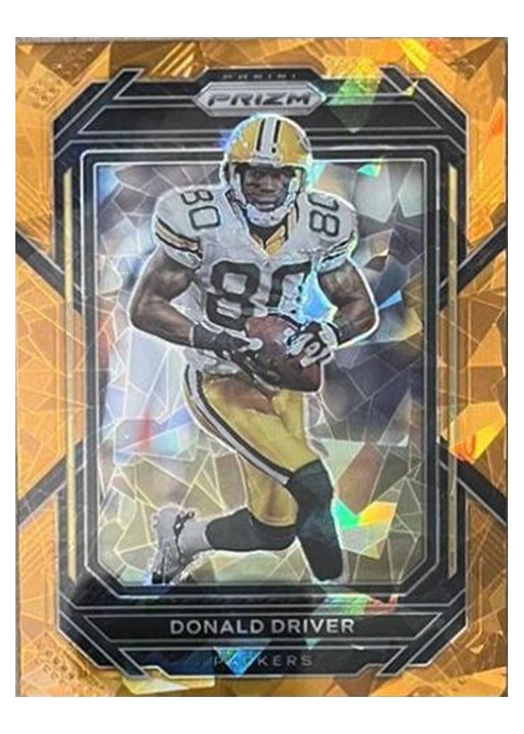 2022 Panini Prizm Base Set Donald Driver Orange Ice #112 card