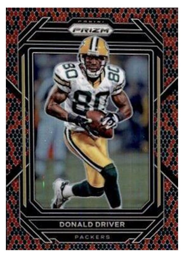 2022 Panini Prizm Base Set Donald Driver Snakeskin #112 card