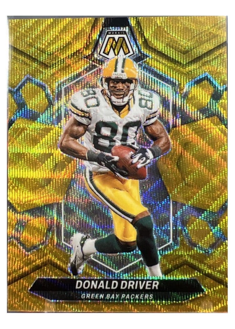 2024 Panini Mosaic Base Set Donald Driver Gold Wave #248 card