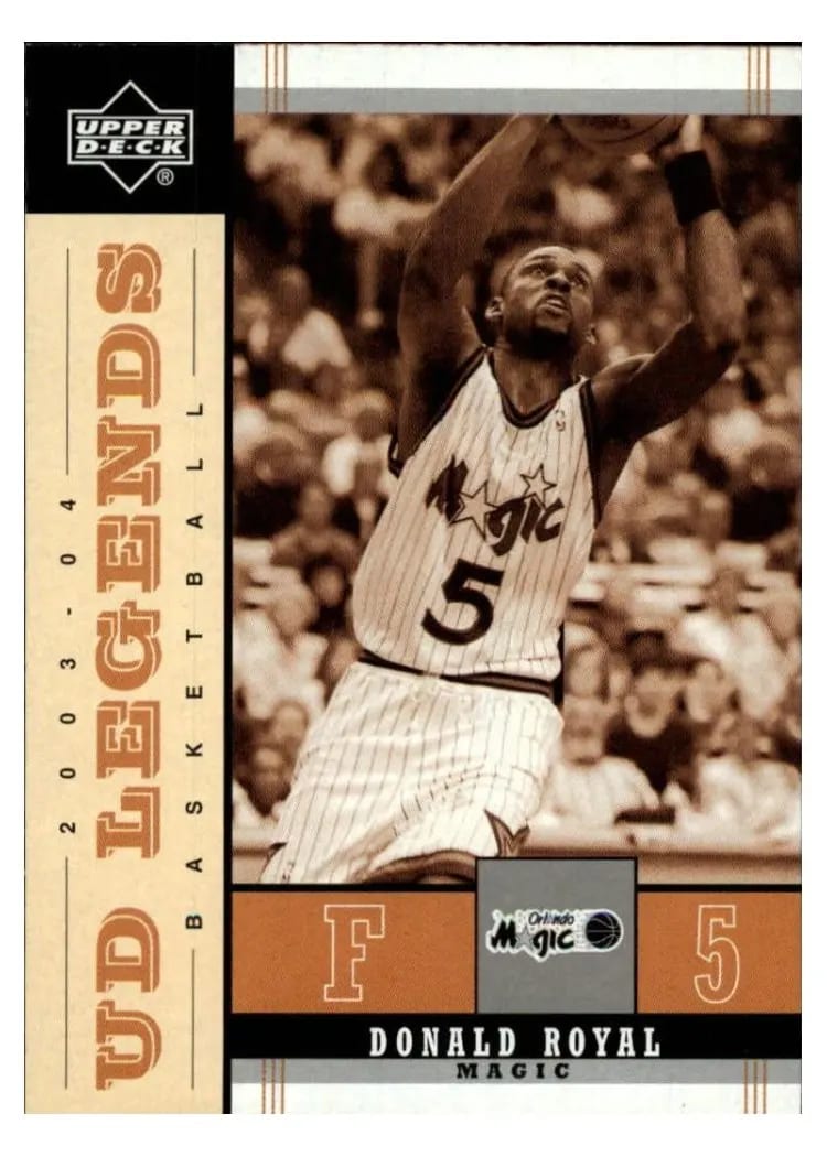 2003 Upper Deck Legends Throwback Donald Royal #63 card