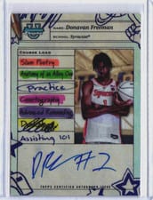 2024-25 Bowman University Chrome Course Load Autographs Donavan Freeman #CLA-DF card