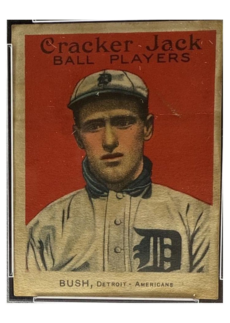 1914 Cracker Jack Donie Bush #122 card