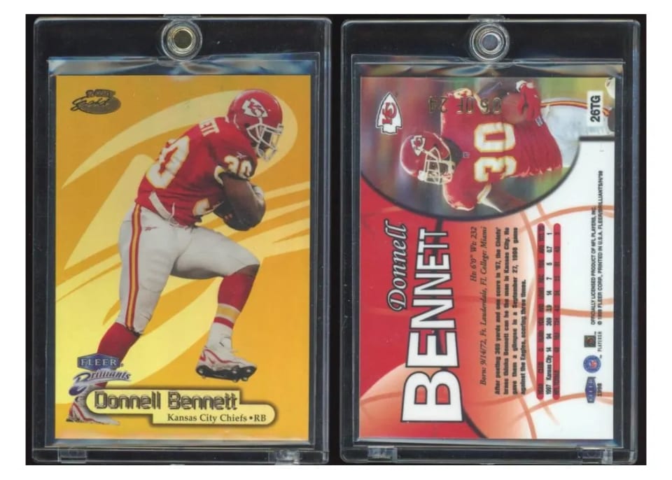 1998 Fleer Brilliants Donnell Bennett #26TG card