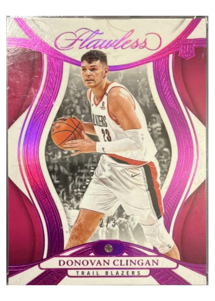 2024-25 Panini Flawless Base Gems Donovan Clingan #81 card