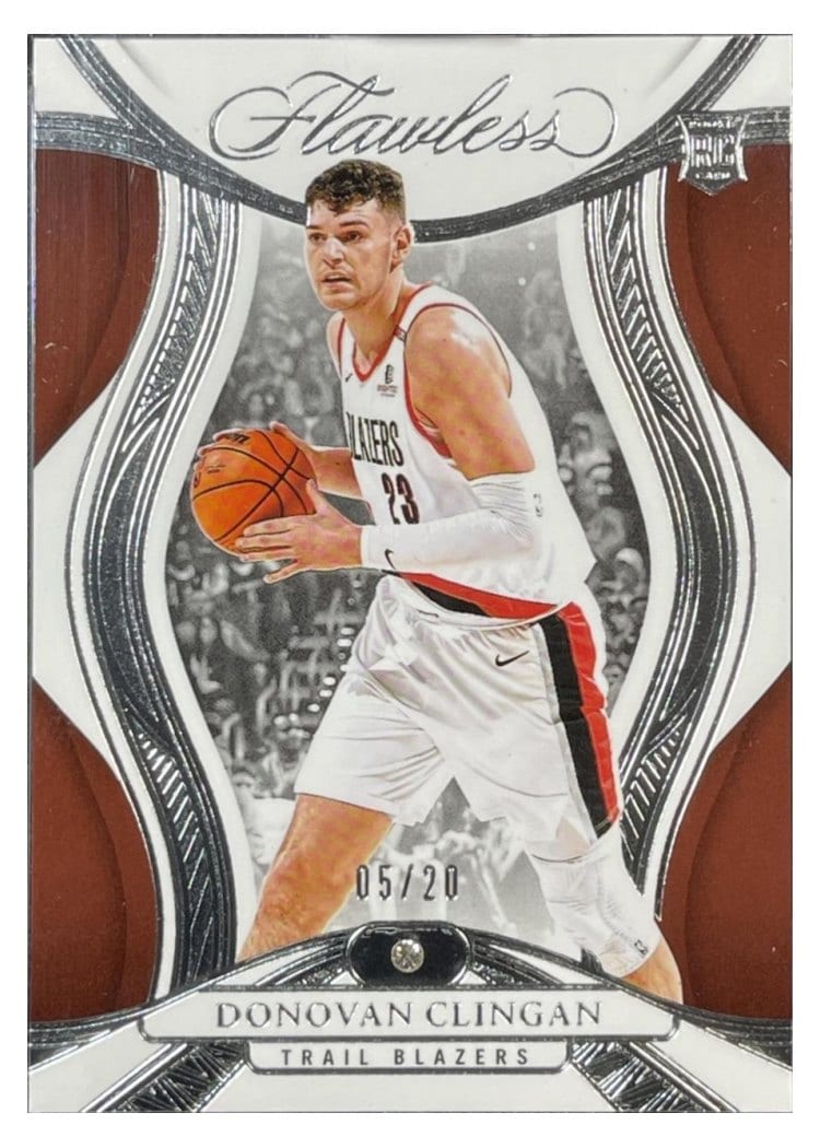 2024-25 Panini Flawless Base Gems Donovan Clingan #81 card