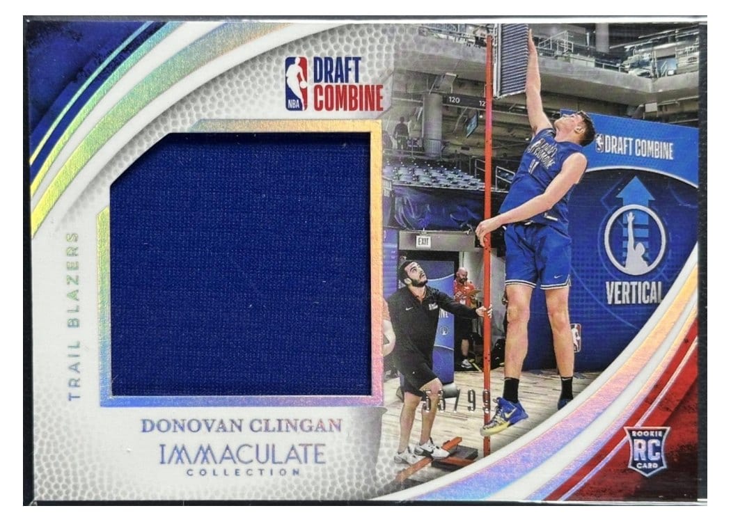 2024-25 Panini Immaculate Collection Draft Combine Memorabilia Set Donovan Clingan #14 card