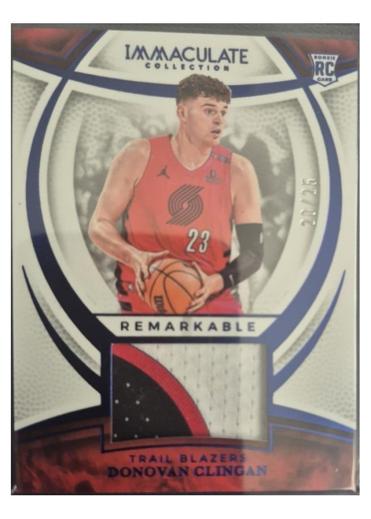 2024-25 Panini Immaculate Collection Remarkable Rookie Jerseys Set Donovan Clingan #5