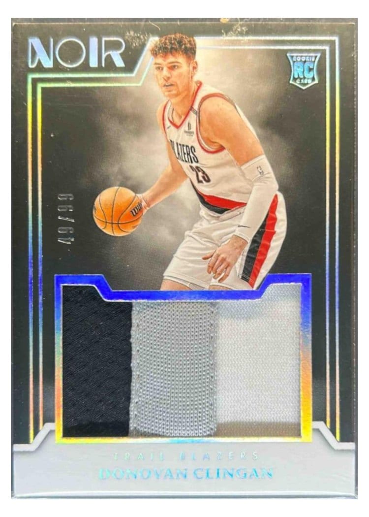 2024-25 Panini Noir Rookie Jumbo Material Set Donovan Clingan #5 card