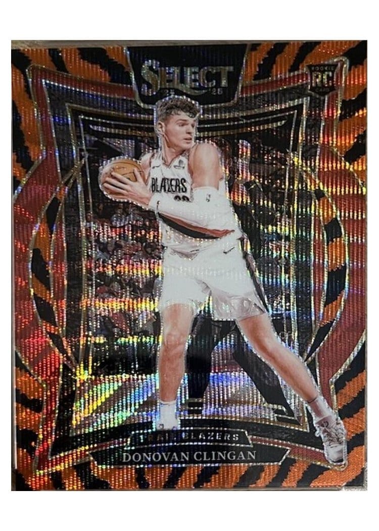 2024-25 Panini Select Base Set Donovan Clingan Tiger Prizm #69 card