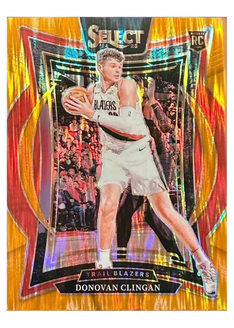 2024-25 Panini Select Base Set Donovan Clingan Purple Flash Prizm #69 card