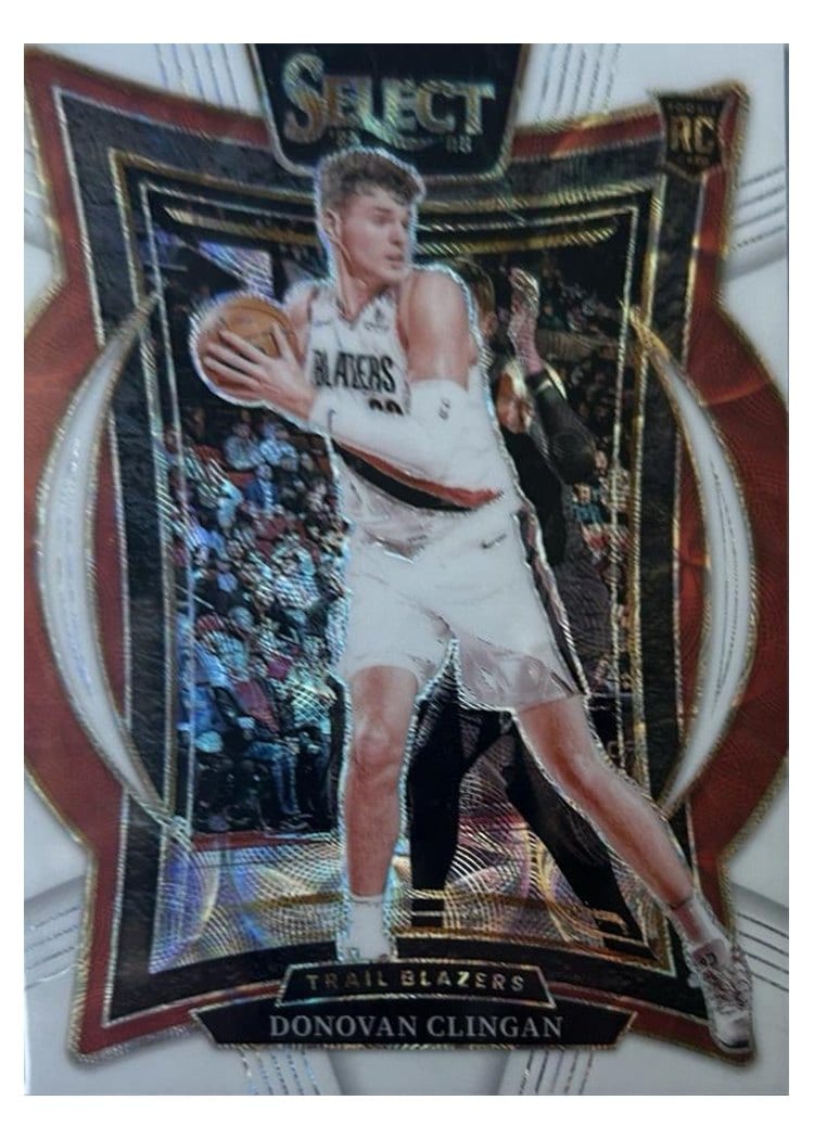 2024-25 Panini Select Base Set Donovan Clingan White Scope Prizm #69 card