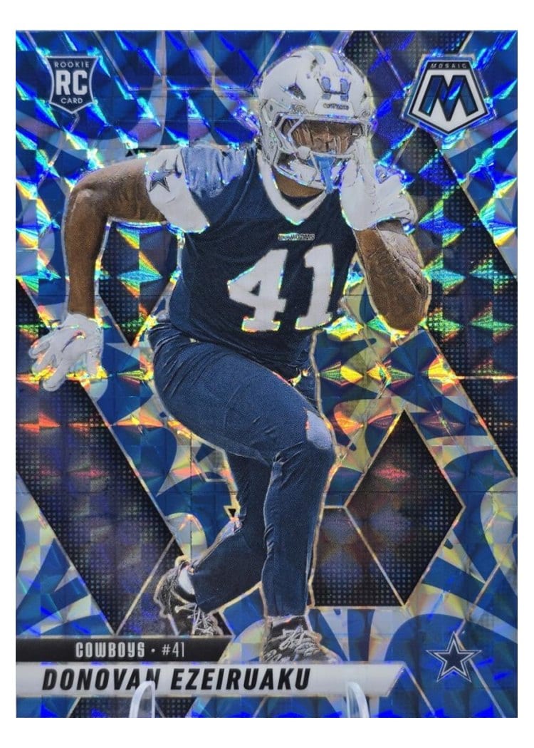 2025 Panini Mosaic Base Set Donovan Ezeiruaku Reactive Blue #337 card