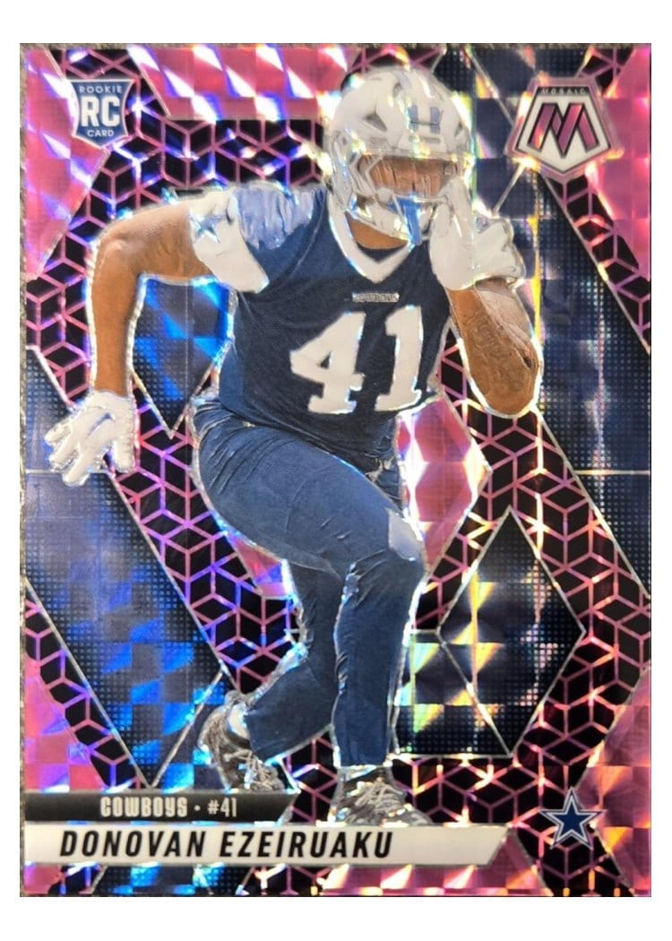 2025 Panini Mosaic Base Set Donovan Ezeiruaku Pink Spectris #337 card