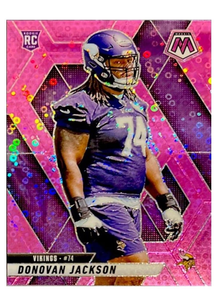 2025 Panini Mosaic Base Set Donovan Jackson No Huddle Pink #388 card