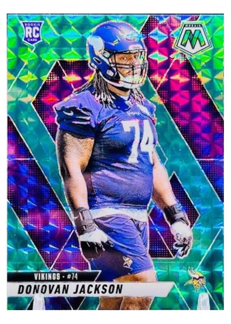 2025 Panini Mosaic Base Set Donovan Jackson Green Sparkle #388 card
