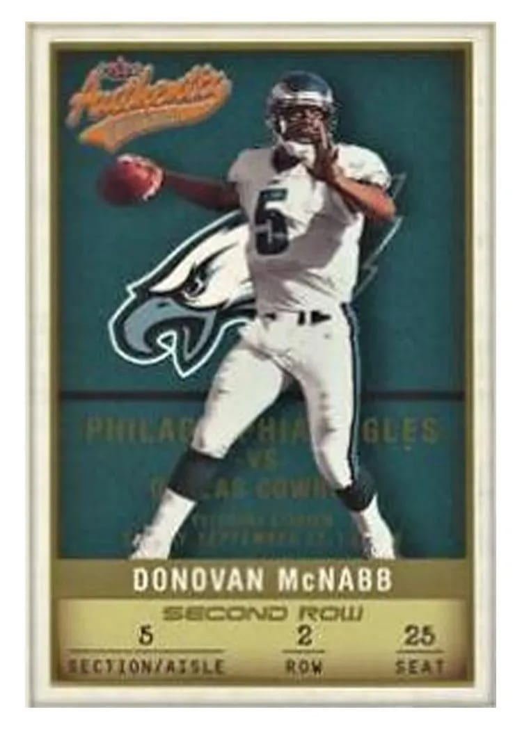 2002 Fleer Authentix Donovan McNabb #5 card