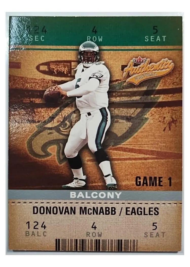 2003 Fleer Authentix Donovan McNabb #1 card