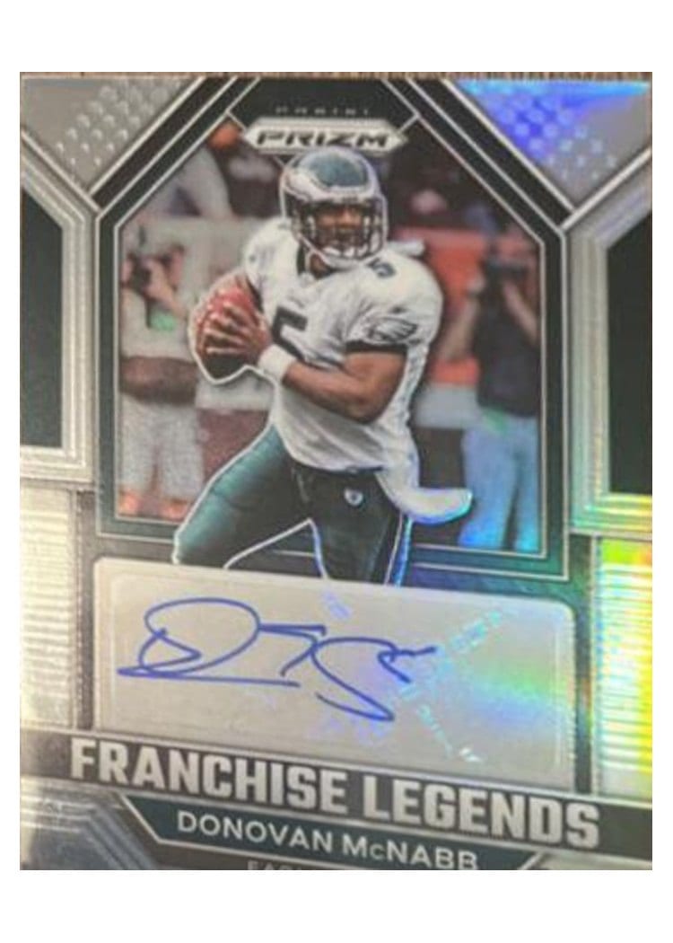 2022 Panini Prizm Base Set Donovan McNabb Autograph Silver #242 card