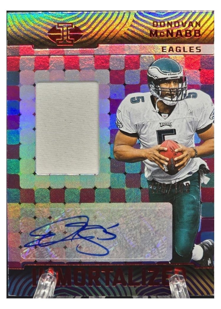 2024 Panini Illusions Immortalized Jersey Autographs Donovan McNabb #20 card