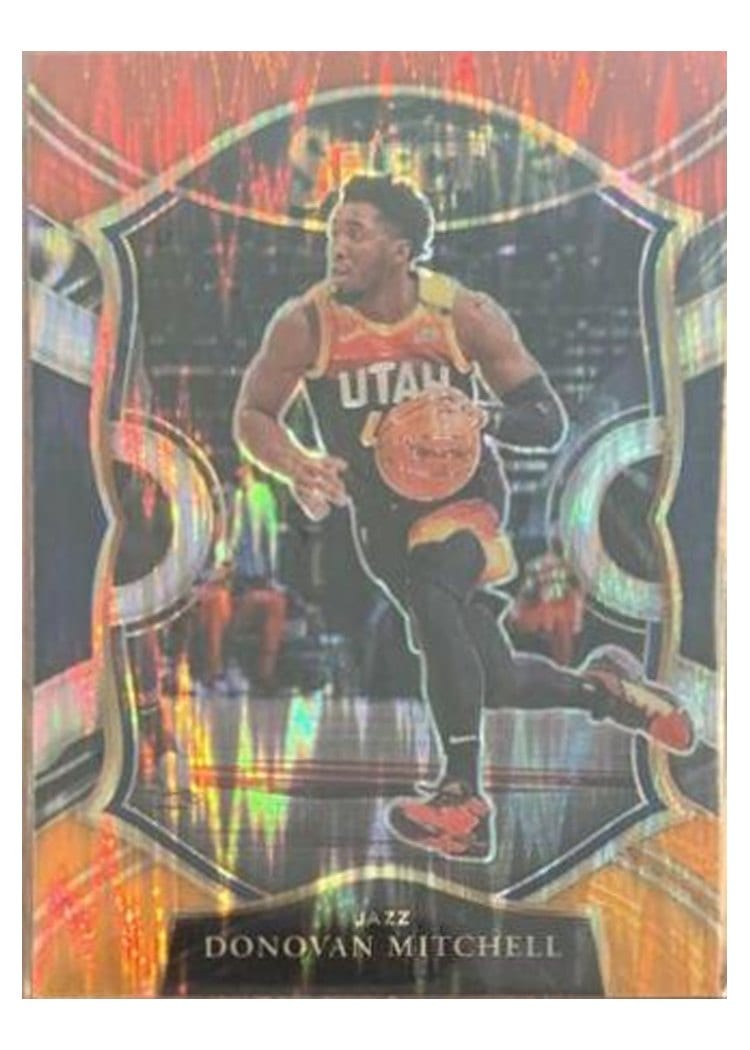 2020-21 Panini Select Base Set Donovan Mitchell Red White Orange Flash #27 card