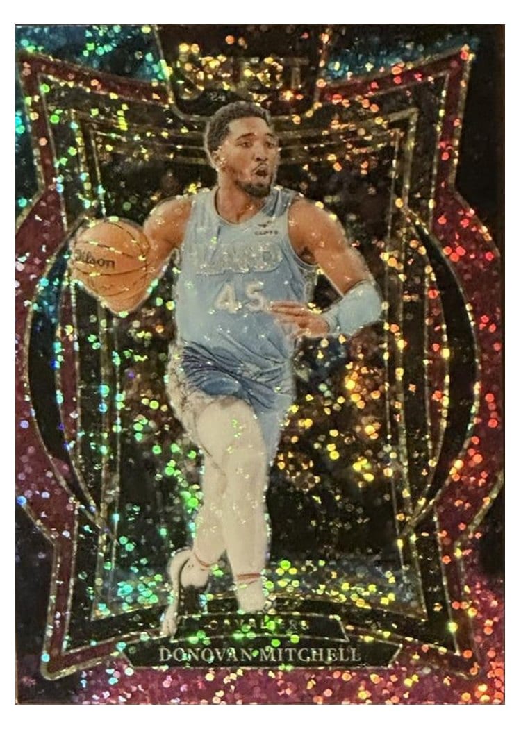 2024-25 Panini Select Base Set Donovan Mitchell Cosmic Prizm #21 card