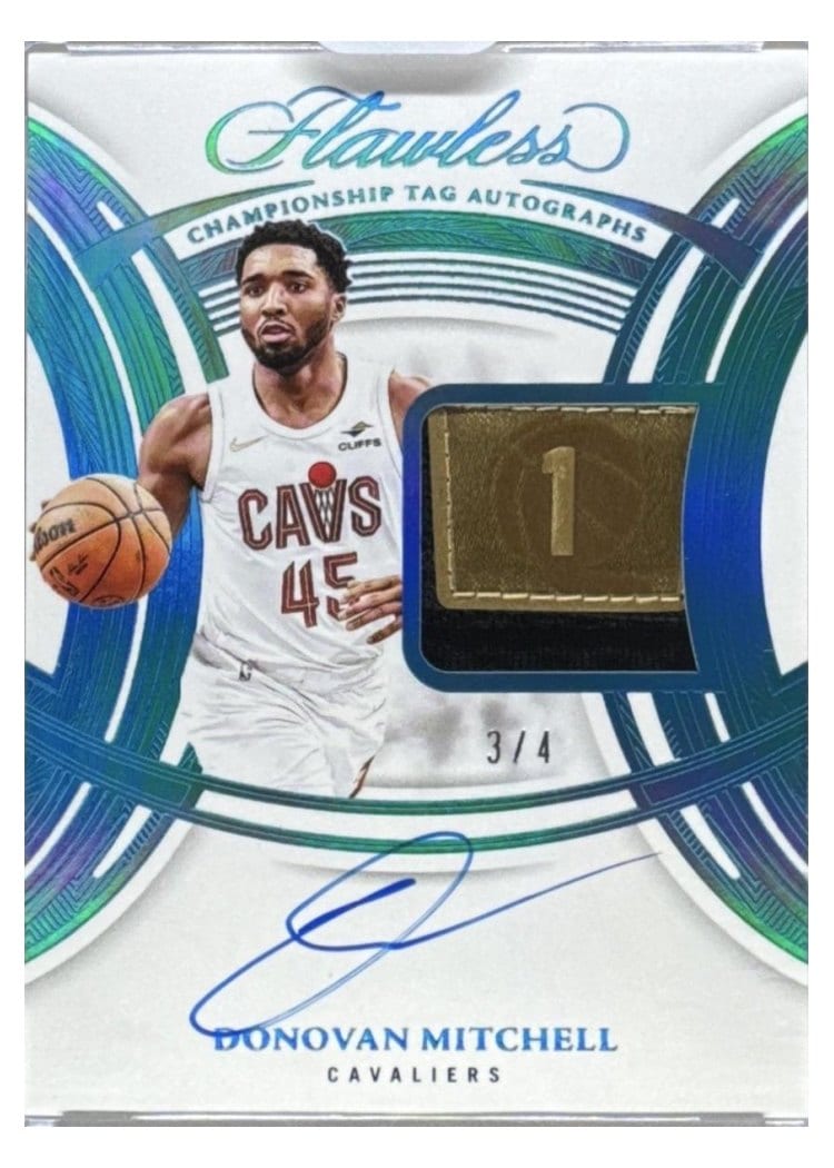 2024 Panini Flawless Championship Tags Autograph Donovan Mitchell #27 card