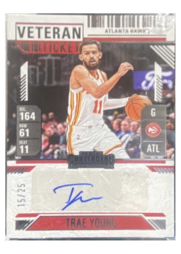 2024-25 Panini Silhouette VS 1 on 1 Autograph Booklets Donovan Mitchell/Trae Young #1 card