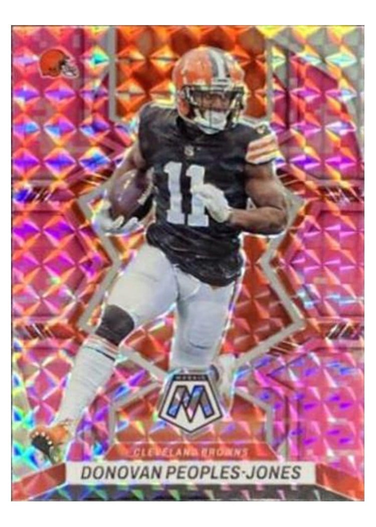 2022 Panini Mosaic Base Set Donovan Peoples-Jones Camo Pink #49 card