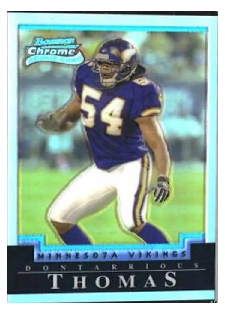 2004 Bowman Chrome Dontarrious Thomas Refractor #169 card