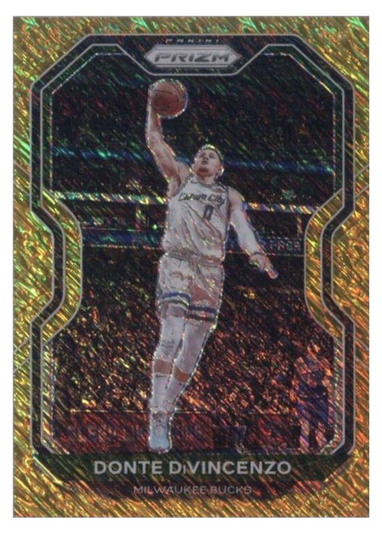 2020-21 Panini Prizm Base Set Donte DiVincenzo Gold Shimmer Prizm #50 card