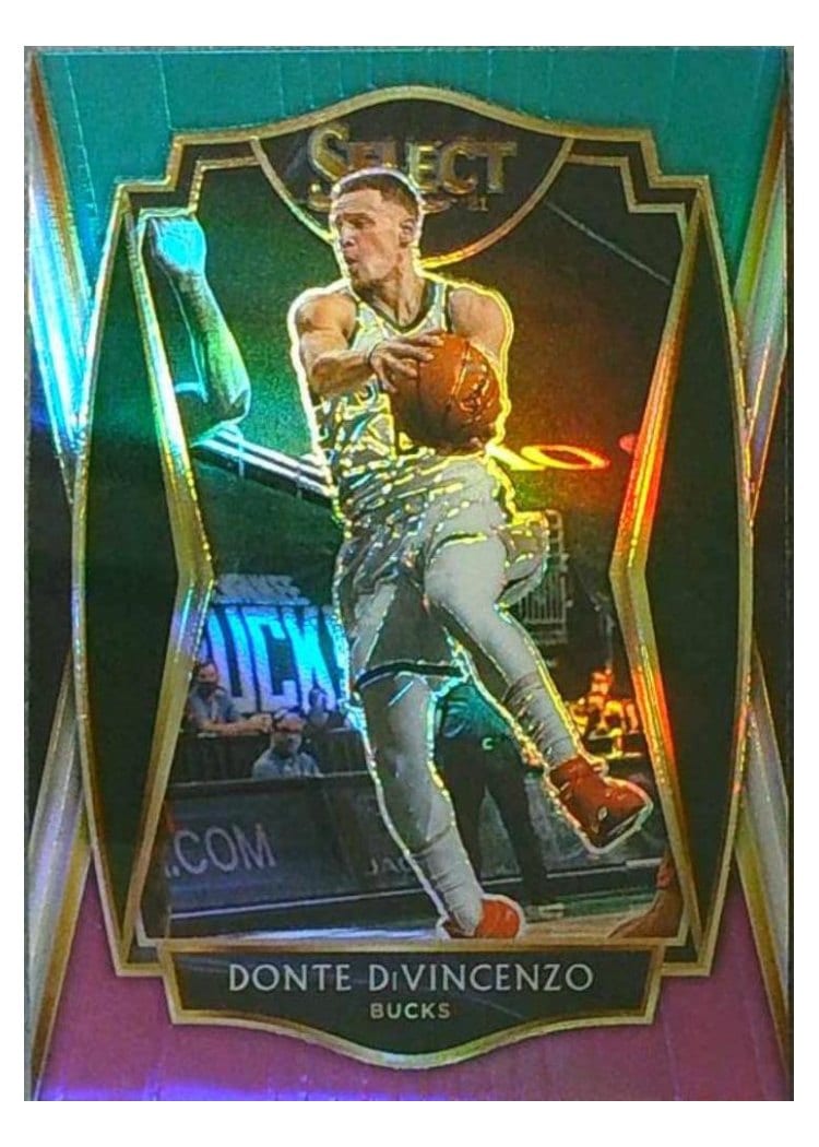 2020-21 Panini Select Base Set Donte DiVincenzo Green White Purple #116 card