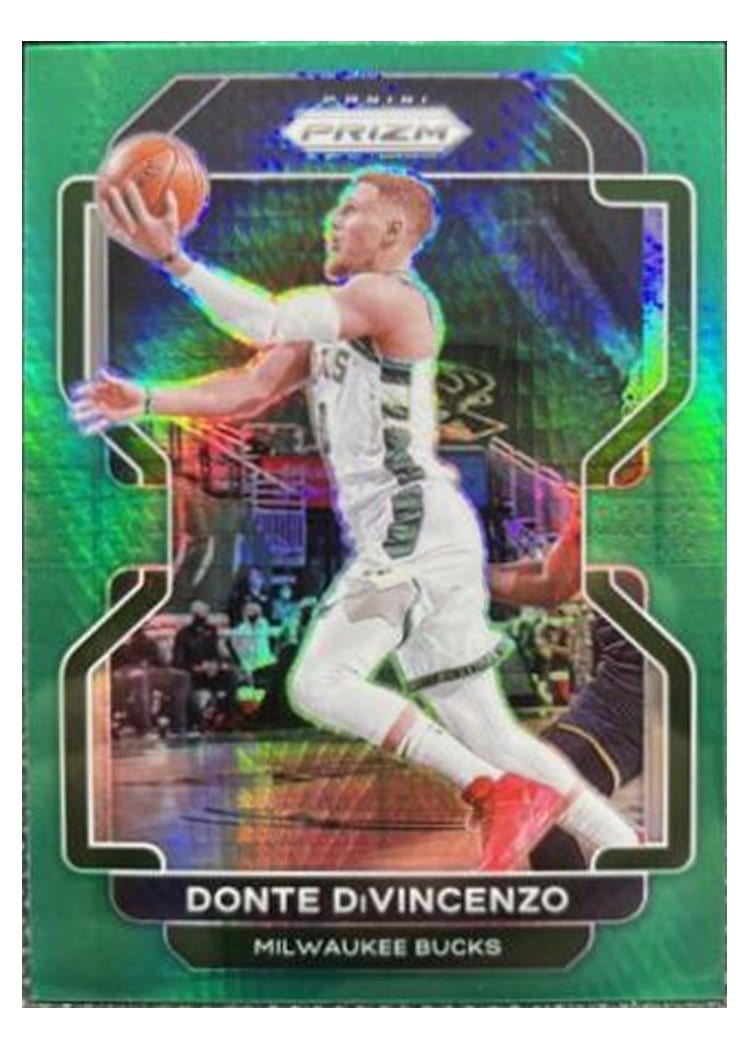 2021-22 Panini Prizm Base Set Donte DiVincenzo Green Hyper Prizm #88 card