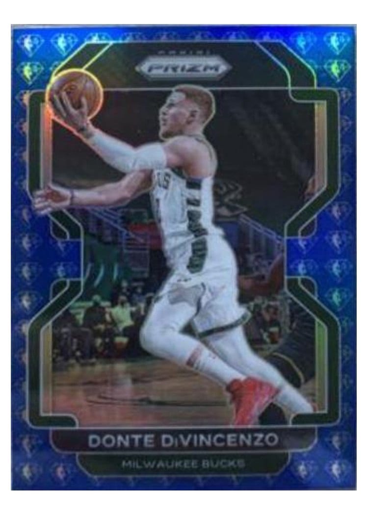 2021-22 Panini Prizm Base Set Donte DiVincenzo 75th Anniversary Blue Prizm #88 card