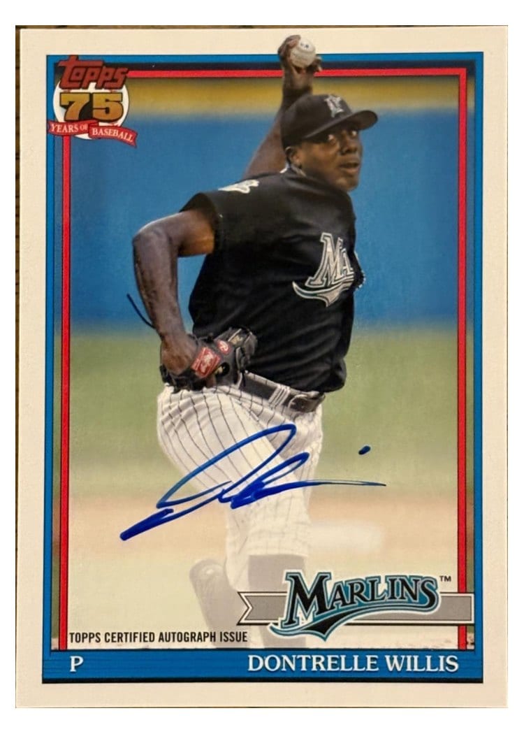 2026 Topps 1991 Topps Autographs Dontrelle Willis #91A-DON card