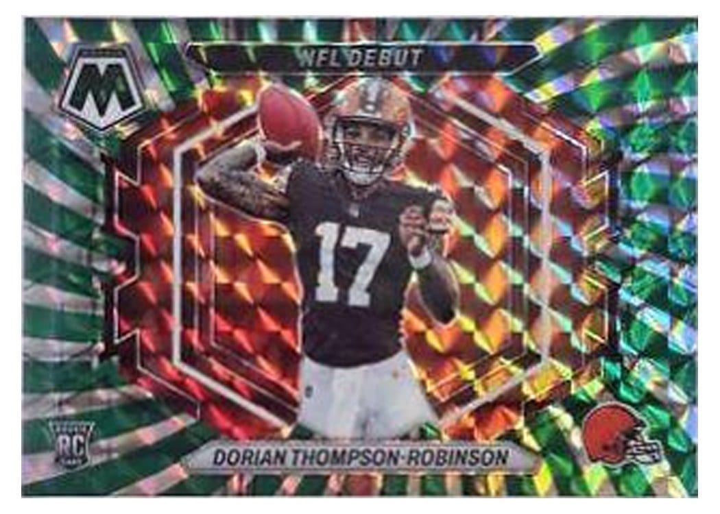 2023 Panini Mosaic Base Set Dorian Thompson-Robinson Green Swirl #316 card