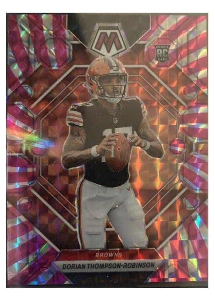 2023 Panini Mosaic Base Set Dorian Thompson-Robinson Pink Swirl #316 card
