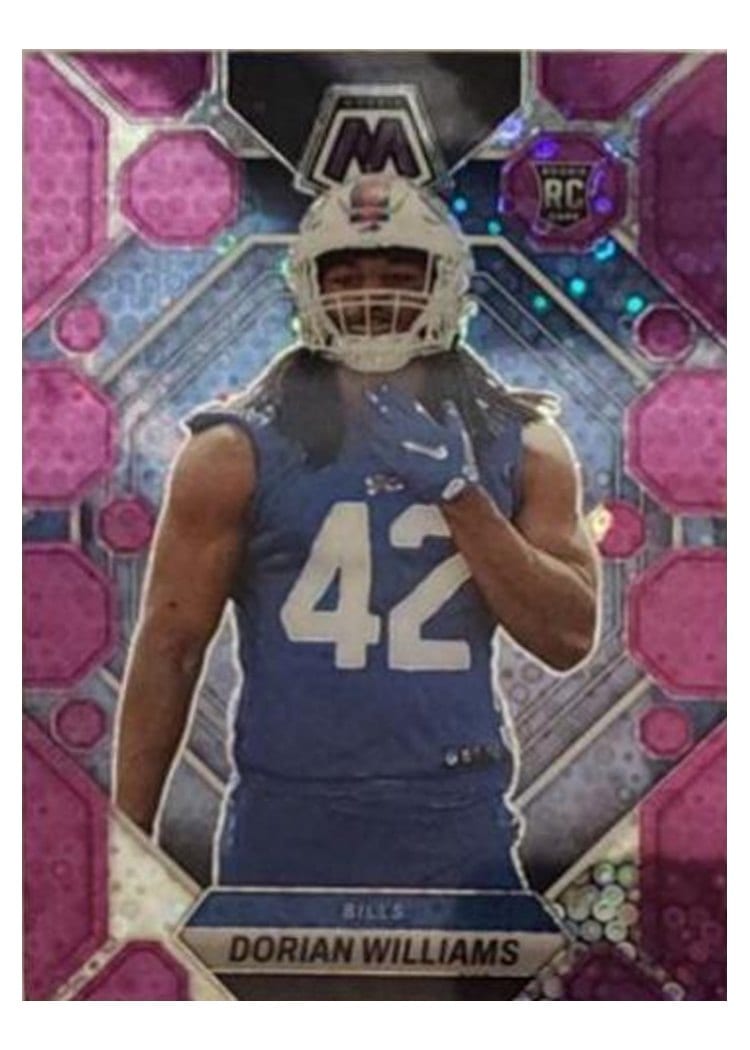 2023 Panini Mosaic Base Set Dorian Williams No Huddle Purple #317 card
