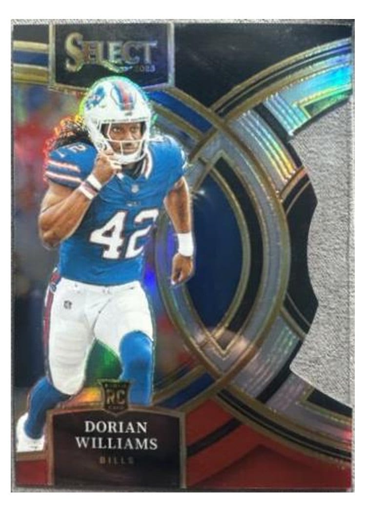 2023 Panini Select Base Set Dorian Williams Black Red Prizm Die-Cut #110 card