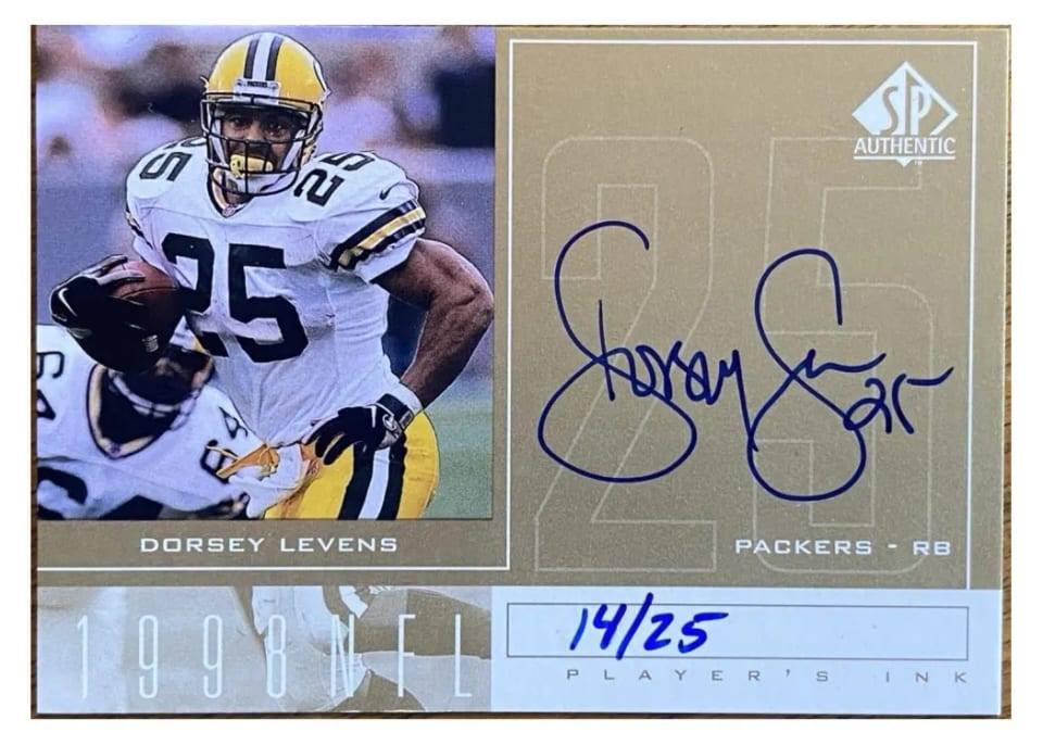 1998 SP Authentic Player's Ink Dorsey Levens #DL card