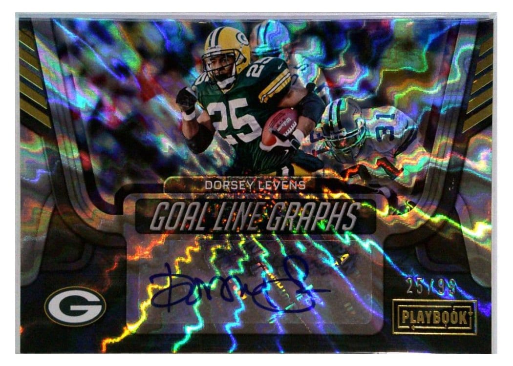 2022 Panini Playbook Goal Line Graphs Dorsey Levens #GLG-DL card