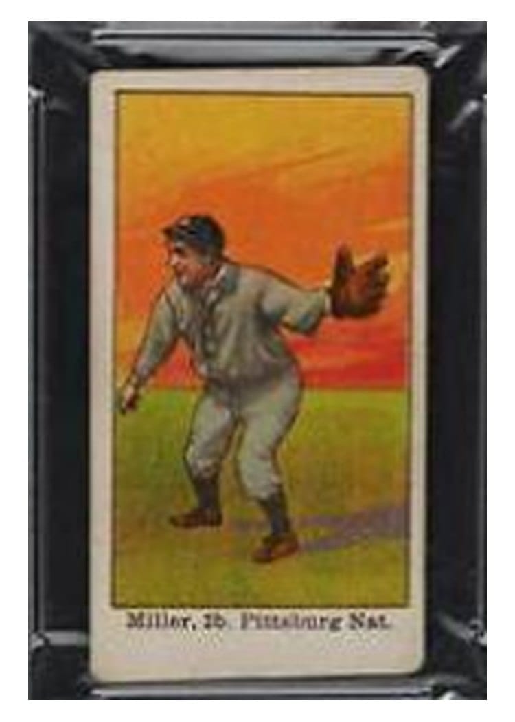 1909 E101 Set of 50 Dots Miller Fielding card