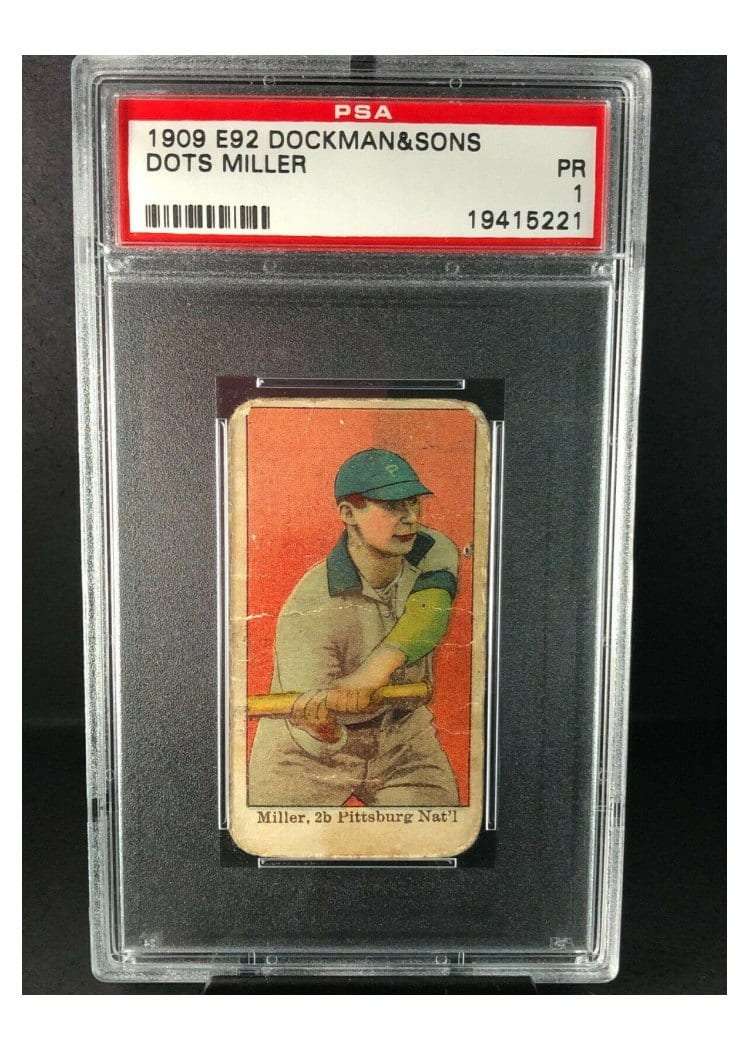 1909 E92 Dockman & Sons Dots Miller card