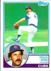 1983 Topps Base Set Doug Bird #759 card