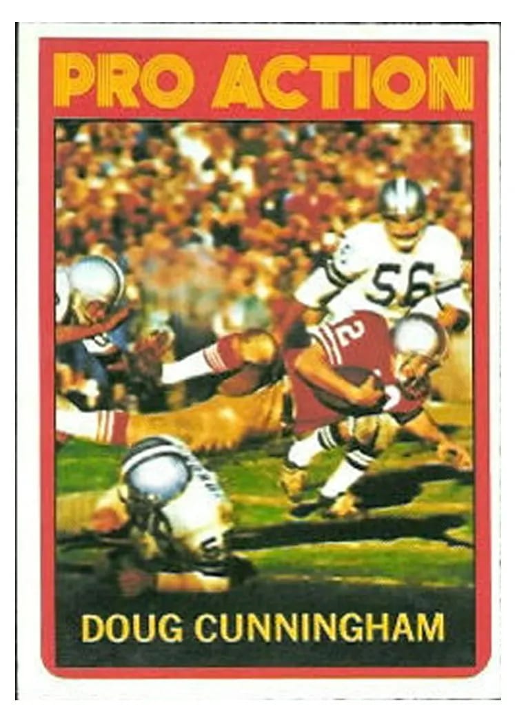 1972 Topps Doug Cunningham In Action #345 card
