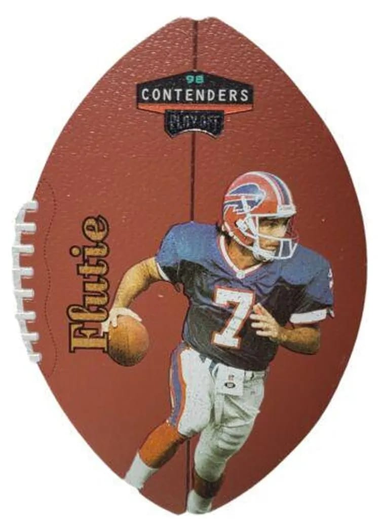 1998 Playoff Contenders Leather Doug Flutie #10 card