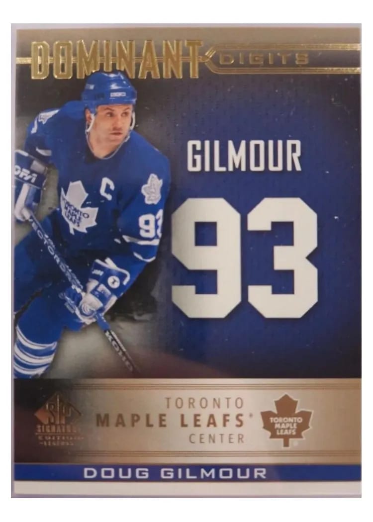 2020-21 SP Signature Edition Legends Dominant Digits Doug Gilmour #DD-14 card